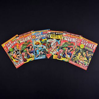6 Marvel Comics, SUB-MARINER #45, #55, #71, #72 (2 copies) & SUB-MARINER ANNUAL #2