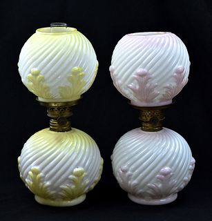 CONSOLIDATED GLASS CO. MINATURE OIL LAMPS