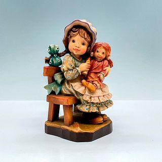 Anri Italy Wood Carved Figurine, Cherish