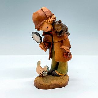 Anri Italy Wood Carved Figurine, Inspector