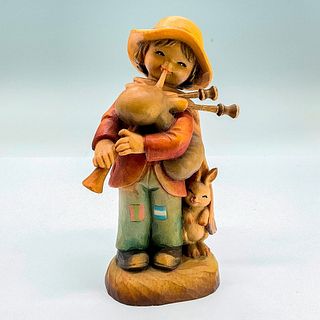 Anri Italy Wood Carved Figurine, Jolly Piper