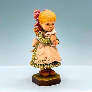 Anri Italy Wood Carved Figurine, Spring Delight