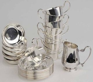 32 Silver-Plate Table Items