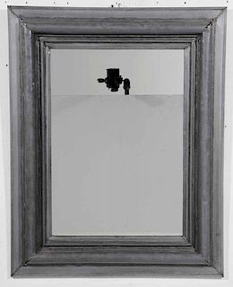 Grey Tin Framed Mirror