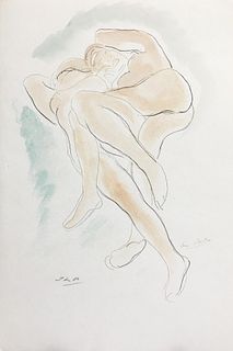 Auguste Rodin - Untitled XII from Elegies Amoureuses d'Ovide