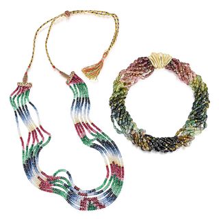 Group of Two Beaded Necklaces
