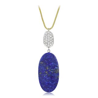 Lapis Lazuli and Diamond Necklace