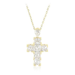 Diamond Cross Gold Necklace