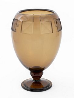 Schneider French Art Deco Glass Vase, ca. 1935
