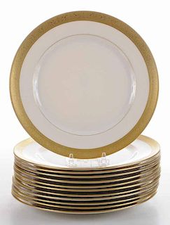 Twelve Lenox Gold-Etch Service Plates