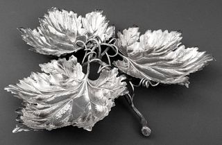 Buccellati Sterling Leaves Centerpiece Bowl