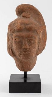 Indonesian Majapahit Terracotta Head of Buddha