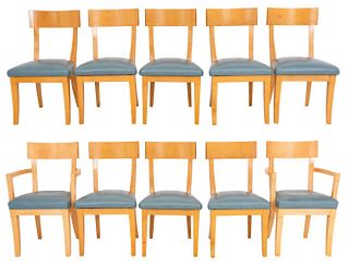 Scandinavian Neoclassical Style Dining Chairs, 10
