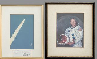Neil Armstrong Autographed Photograph, 1970s