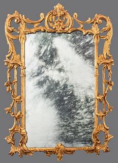 French Louis XV Style Gilt Wood Mirror