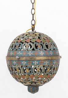 Japanese Champleve Lantern in Chinese Style