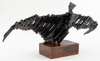 Paula Meizner "Bird" Modernist Wood Sculpture