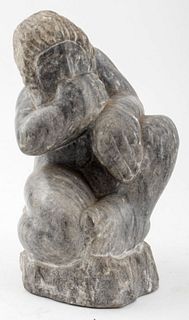 Eugene Gauss Nude Figure Marble Sculpture
