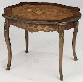 Louis XV Style Marquetry-Inlaid Low