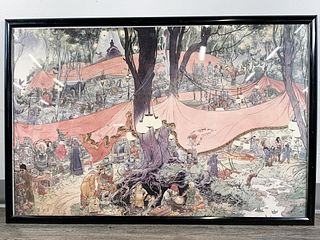 LARGE FANTASTICAL PRINT BY NEIL GAIMAN AND CHARLES VESS