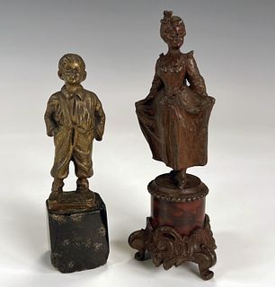 TWO SMALL BRONZE FIGURES