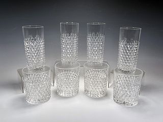 8 VINTAGE LEAD CRYSTAL GLASSES