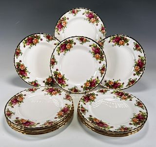 12 ROYAL ALBERT OLD COUNTRY ROSES DISHES