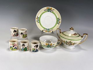 JAPANESE SAKE CUPS AND PORCELAIN
