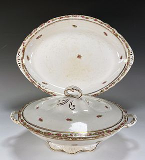 POPE GOSSER COVERED DISH WITH SERVING DISH
