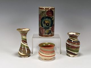 FOUR POTTERY VASES