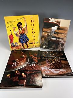FOUR BOOKS ON CHOCOLATE BAKING & ADVERTISING