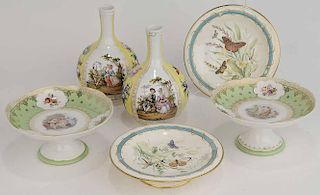 Group of Six Pieces Porcelain