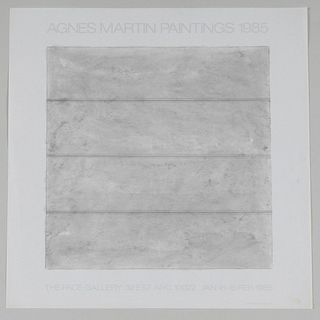 After Agnes Martin (1912-2004): Four Exhibition Announcements