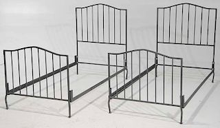 Pair of Iron Twin Beds