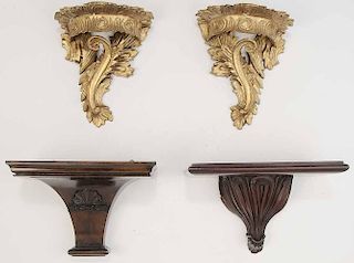 Group of Four Wall Brackets