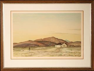 PETER HURD (1904-1984) PENCIL SIGNED COLOR LITHOGRAPH