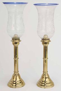 Pair of Russian Brass Candlesticks
