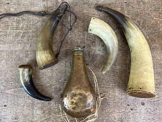 Powder Horns and Flask