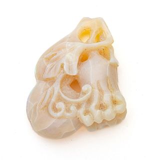 Loose Opal Carving, Fruit And Flower, H 1.5" W 1.1" 7.3g