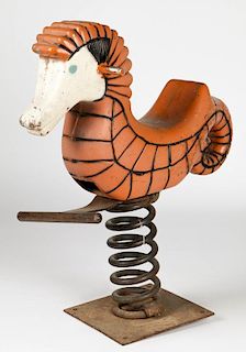 Vintage Sea Horse Playground Spring Rider