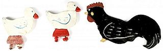 American Folk Art: 2 Ducks and 1 Rooster