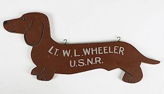 Vintage US Navy Dachshund Sign