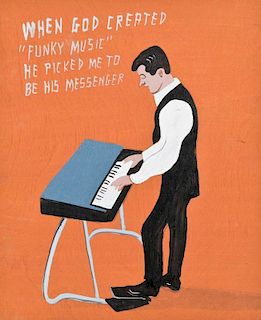 Javier Mayoral (American, 20th c.) When God Created "Funky Music"...