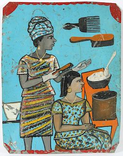 African Hair Dyeing Sign