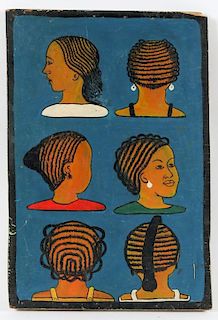 African Women's Hair Braiding Sign