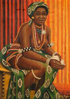 Nketia-Boateng (African, 20th c.) Portrait of a Woman