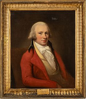 18th Century Oil on Canvas Portrait of Robert Bruce "Blair of Dundas ", H 30" W 25"