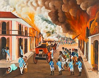 The Burning of Cap-Haïtien by Haitian Revolutionary Forces