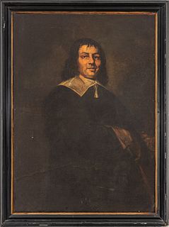 After Frans Hals (Dutch, 1582-1666) Oil on Canvas, 17th/18th C., "Portrait of Gentleman", H 49" W 35"