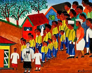 Charles Anatole (Haitian/Cap-Haïtien, 1922-1979) Procession